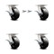 Service Caster 5 Inch Kingpinless Glass Filled Nylon Wheel Caster Brakes 2 Swivel Locks, 4PK SCC-KP30S520-GFNR-SLB-BSL-2-SLB-2 - alternate 1